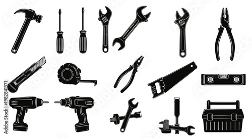 Collection of various hand tools.
