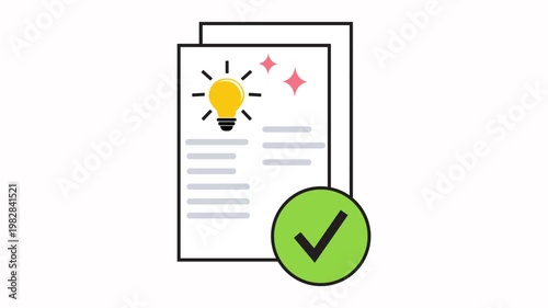 Creative Idea Light Bulb Animation Concept