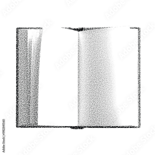 Open book with blank pages for text or design textbook novel memoir story reading education learning knowledge vector illustration