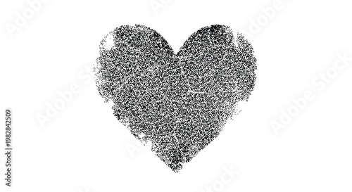 Distressed dot pattern heart shape for Valentines day love symbol grunge texture abstract design wedding invitation background