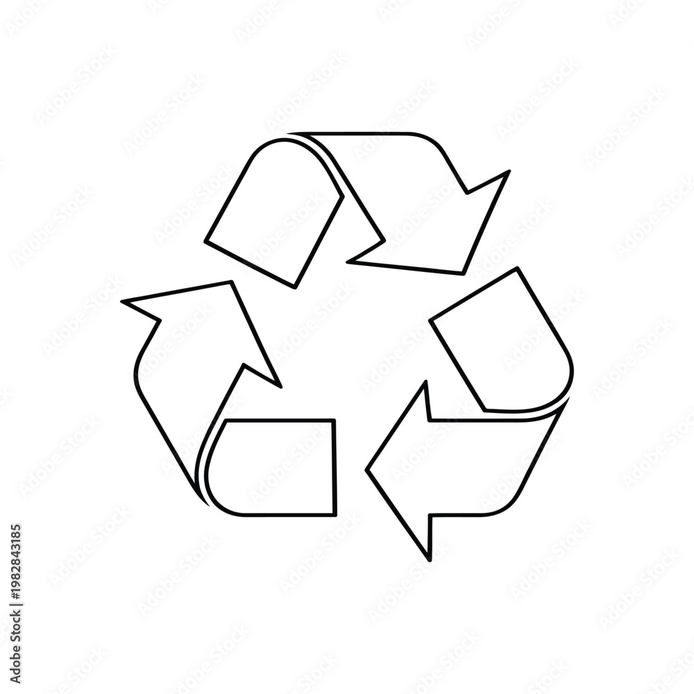 Obraz premium Recycle Symbol Outline Icon