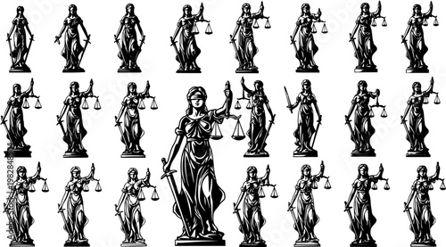 Lady Justice Statues Collection - Symbol of Law, Fairness, and Justice