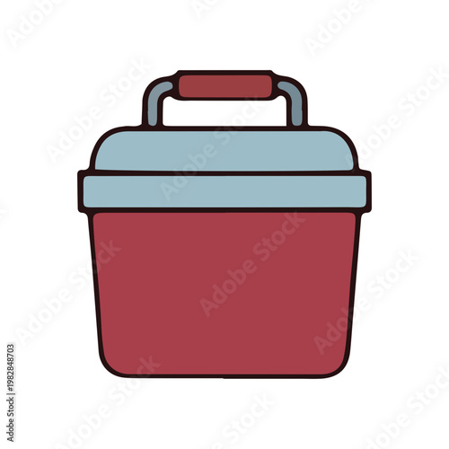 Portable Cooler Icon Illustration