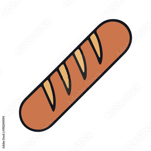 Hand Drawn French Baguette Illustration