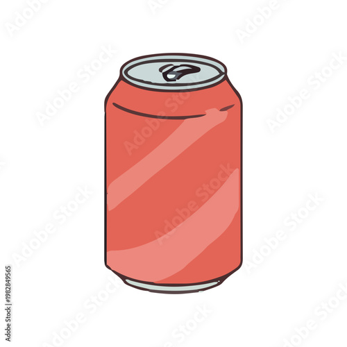 Red Soda Can Illustration