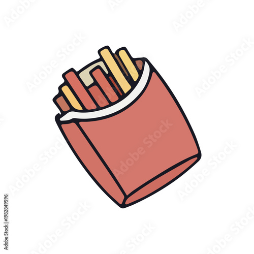 Hand Drawn French Fries Illustration