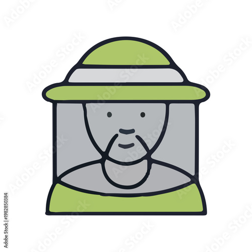 Beekeeper Icon Vector Illustration