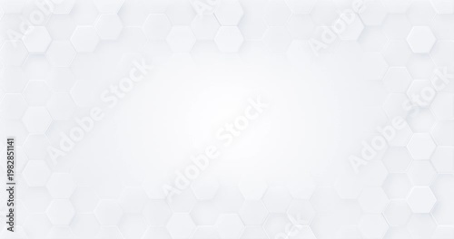 Abstract hexagon technology background with soft gradients and subtle motion. Clean center copy space, smooth loop animation and elegant depth, ideal for medical, AI, data and corporate visuals.
