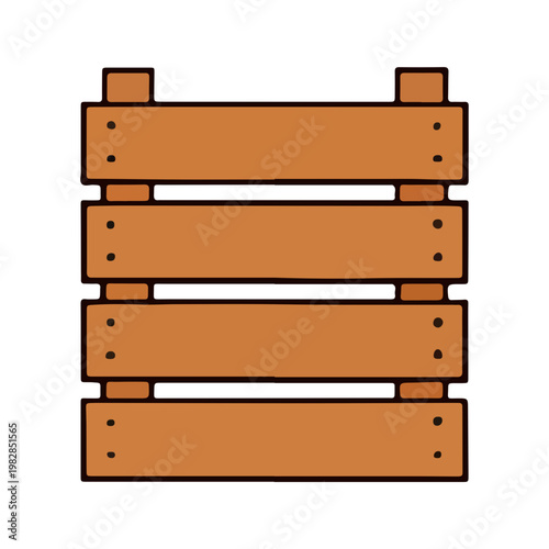 Wooden Pallet Icon Illustration