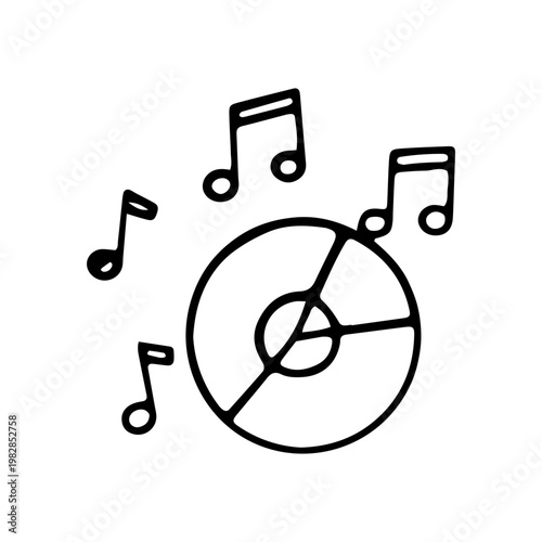 Hand Drawn Music Chart Icon