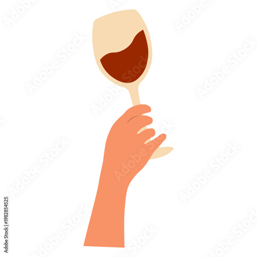 Hands Holding Beer in Celebration. Flat Vector Illustration.