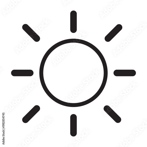 The sun shines brightly in the sky with rays