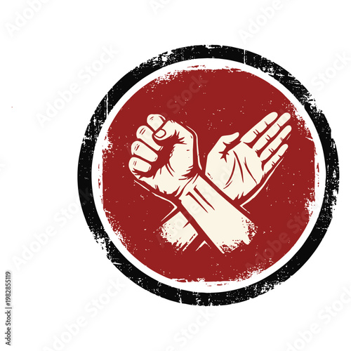 Raised Fist Protest Symbol Graphic.