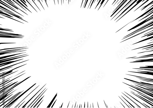 シンプルな集中線の背景