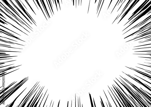 シンプルな集中線の背景