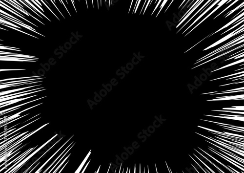 シンプルな集中線の背景