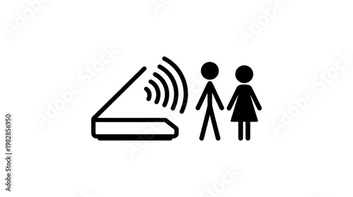 People and Document Scanner Symbol