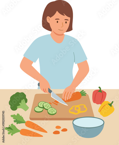 Healthy meal prep weekly plan Illustration