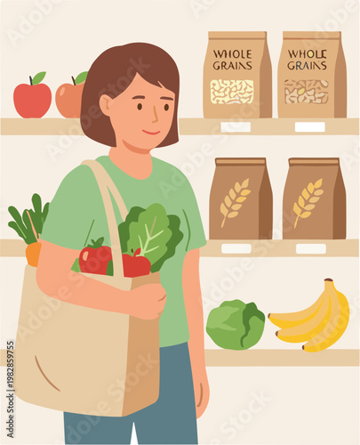 Healthy meal prep weekly plan Illustration