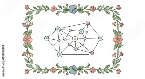 Delicate floral border creates a fresh, welcoming feel, perfect for website design, invitations, or adding a touch of natural beauty to marketing mate