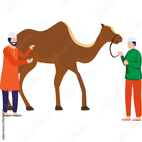 Eid al-Adha Celebration Illustration