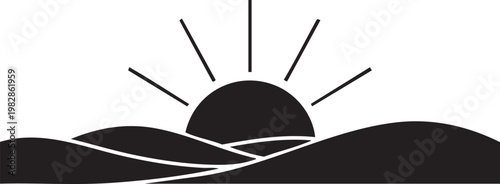 Sun rising over gentle waves on a calm sea