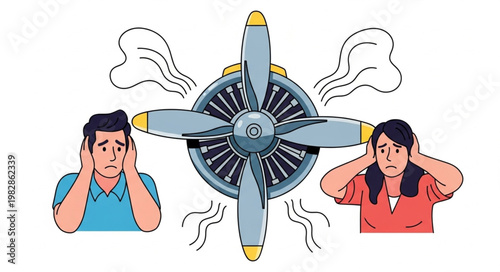 Airplane Engine Noise Affecting People.