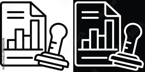 report Two-tone version in black and white background