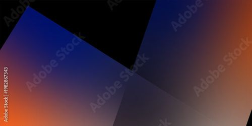 Abstract dark gradient background with orange glow blending into deep blue geometric angled composition modern style