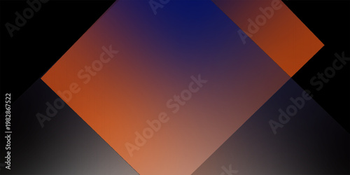Abstract dark gradient background with orange glow blending into deep blue geometric angled composition modern style