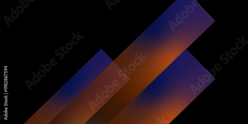 Abstract dark gradient background with orange glow blending into deep blue geometric angled composition modern style