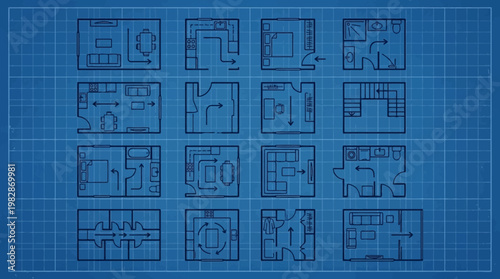 Blueprint Architectural Floor Plans.