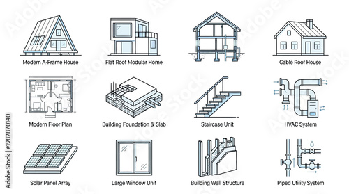 House Building Architecture Design.