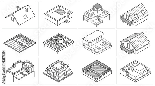Various house architectural blueprints.