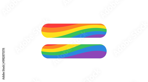 LGBTQ Pride Rainbow Equality Symbol.