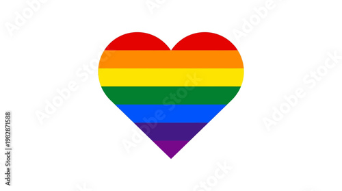 Rainbow heart LGBTQ symbol.