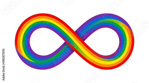 Rainbow Infinity Symbol Design.