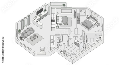House Floor Plan Blueprint.