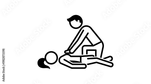 Performing CPR on a Fallen Person
