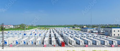 Wallpaper Mural Large-Scale Utility-Grade Battery Energy Storage System Under Clear Blue Sky Torontodigital.ca