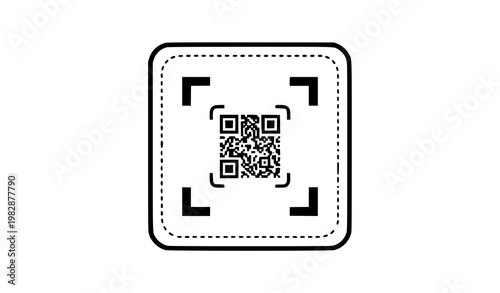 QR code frame placeholder flat vector element