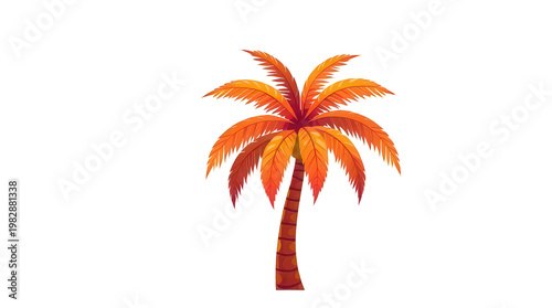 PNG Vibrant palm tree silhouette isolated on transparent background