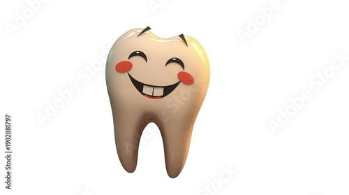 PNG Happy cartoon tooth character smiling isolated on transparent background