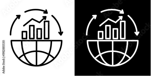 Statistics   Icon Set White Mix Style Collection