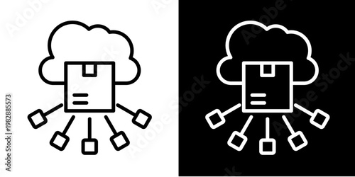 Digital Product   Icon Set White Mix Style Collection