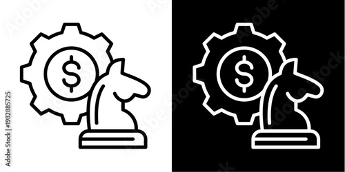 Business Strategy   Icon Set White Mix Style Collection