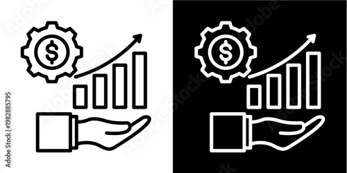 Business   Icon Set White Mix Style Collection