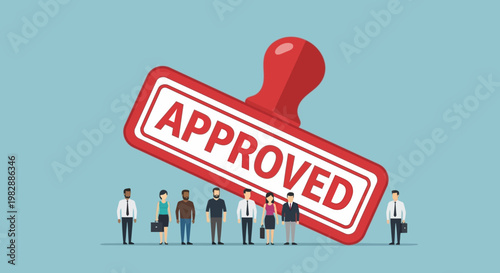 Approved stamp on people.