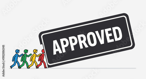 Approved Stamp with People.