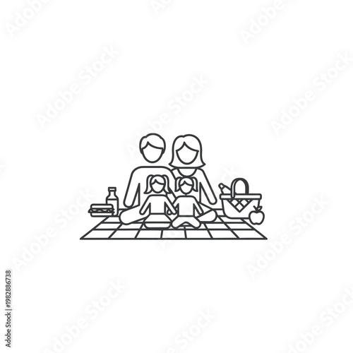 Family enjoying a meal together.